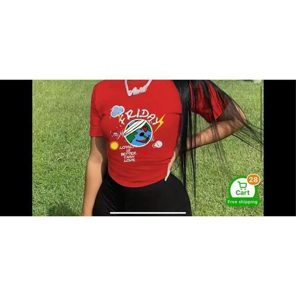 Two piece cartoon graphic have in red and black.Size 14 - Picture 6 of 15